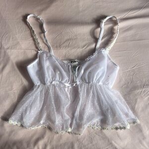 VS PINK Daisy Mesh Lingerie Cami – Size Small